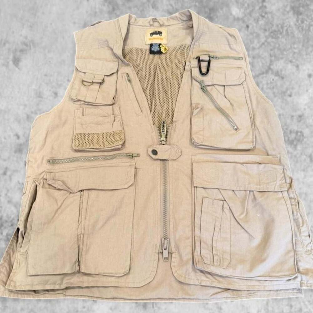 Humvee Fishing Photography Utility Vest Tan Size M